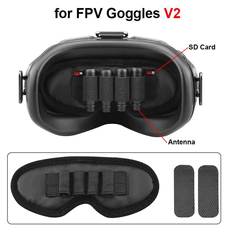 Goggles Pad Storage Mat PU Antenna Storage Cover Sunshade Pad for DJI FPV VR Glasses Accessories iSinofc FPV Goggles Dustproof Lens Cover