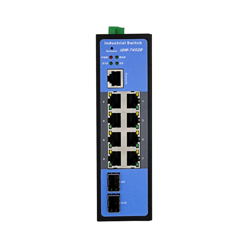 IDM-7452D гигабитные волоконно-оптический кольцо сетевой коммутатор Gigabit