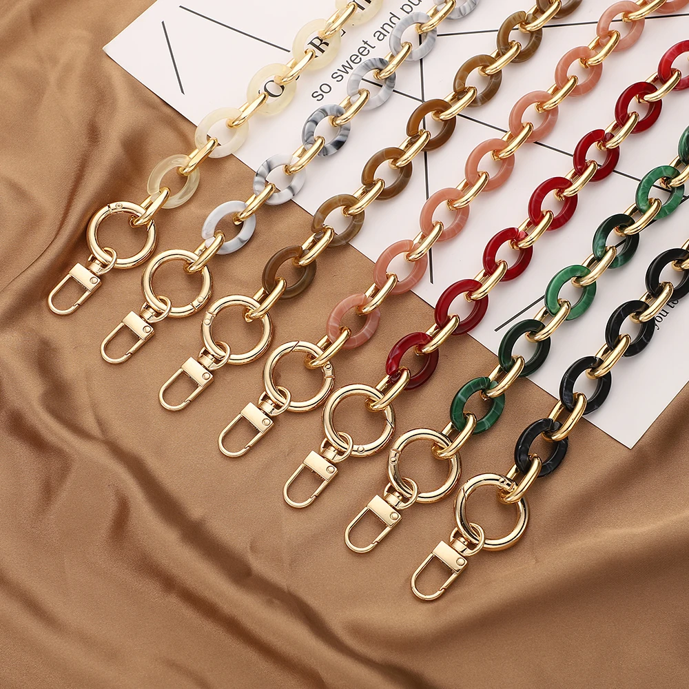 New Acrylic Bag Chain Bag Strap Removable Bag Accessories Colourful Women's Resin Chain chain of bags Purse Chain Fishbone chain