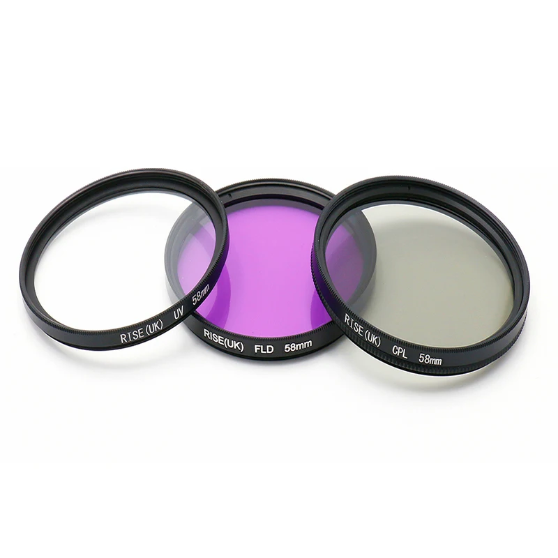 

RISE(UK) camera filter 49 52 55 58 62 67 72 77 mm FLD UV CPL Filter for Sony Canon nikon camera d5200 d3300 d3100