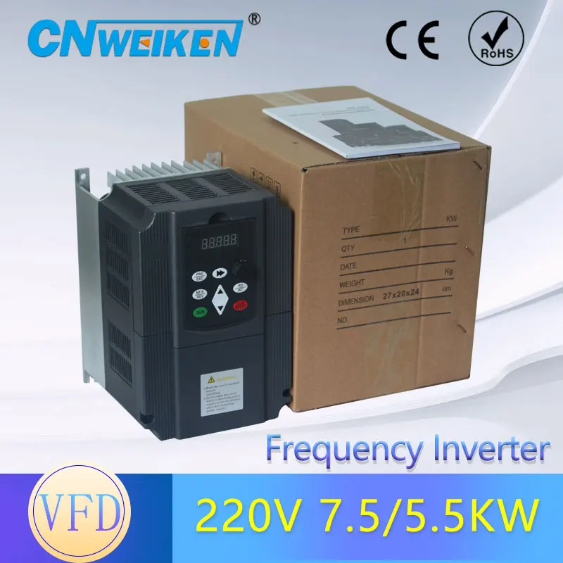For Europe! SORO CE 220v 7.5kw 1 phase input and 220v 3 phase output frequency converter FOR ac motor drive/ VSD/ VFD/Inverter