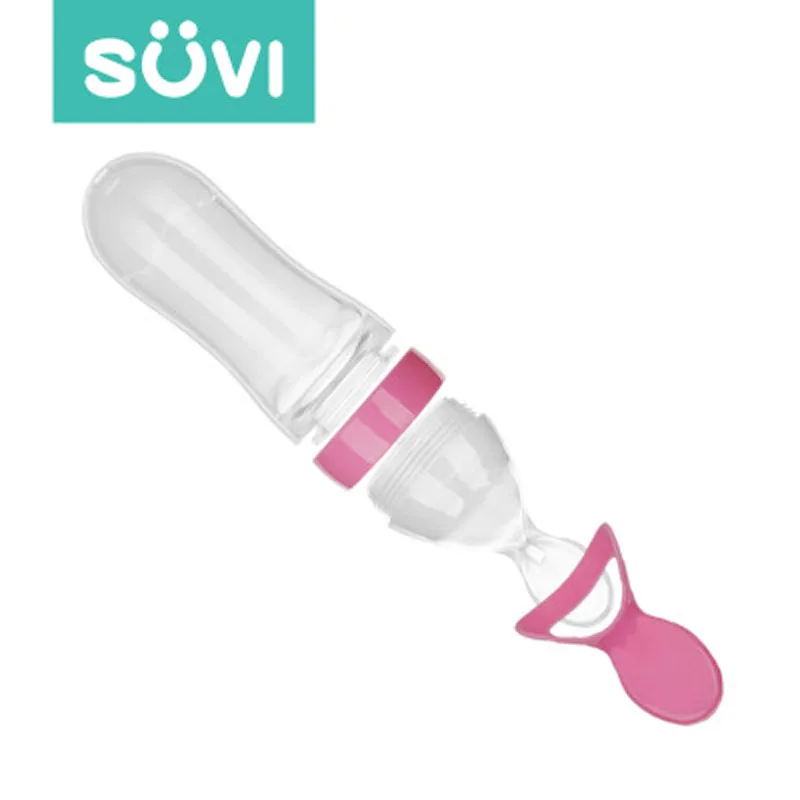 

Silicone Baby Squeezing Feeding Bottle Baby Training Rice Paste Bottle Creative Infant Squeeze Spoon Safety Children Tableware