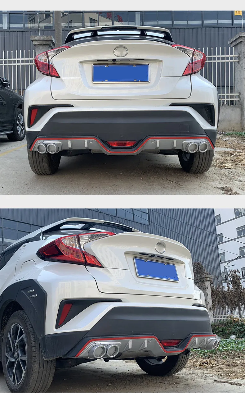 ABS Chrome Rear Bumper Skid Plate Guard Protector Auto Decoration Accessories Fit For Toyota CHR CHR fast sh