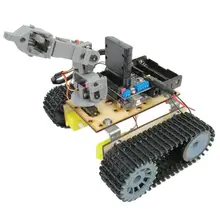 PS2 Remote Control Robot Track Detection Vehicle Chassis Assembled DIY Kit R9UE