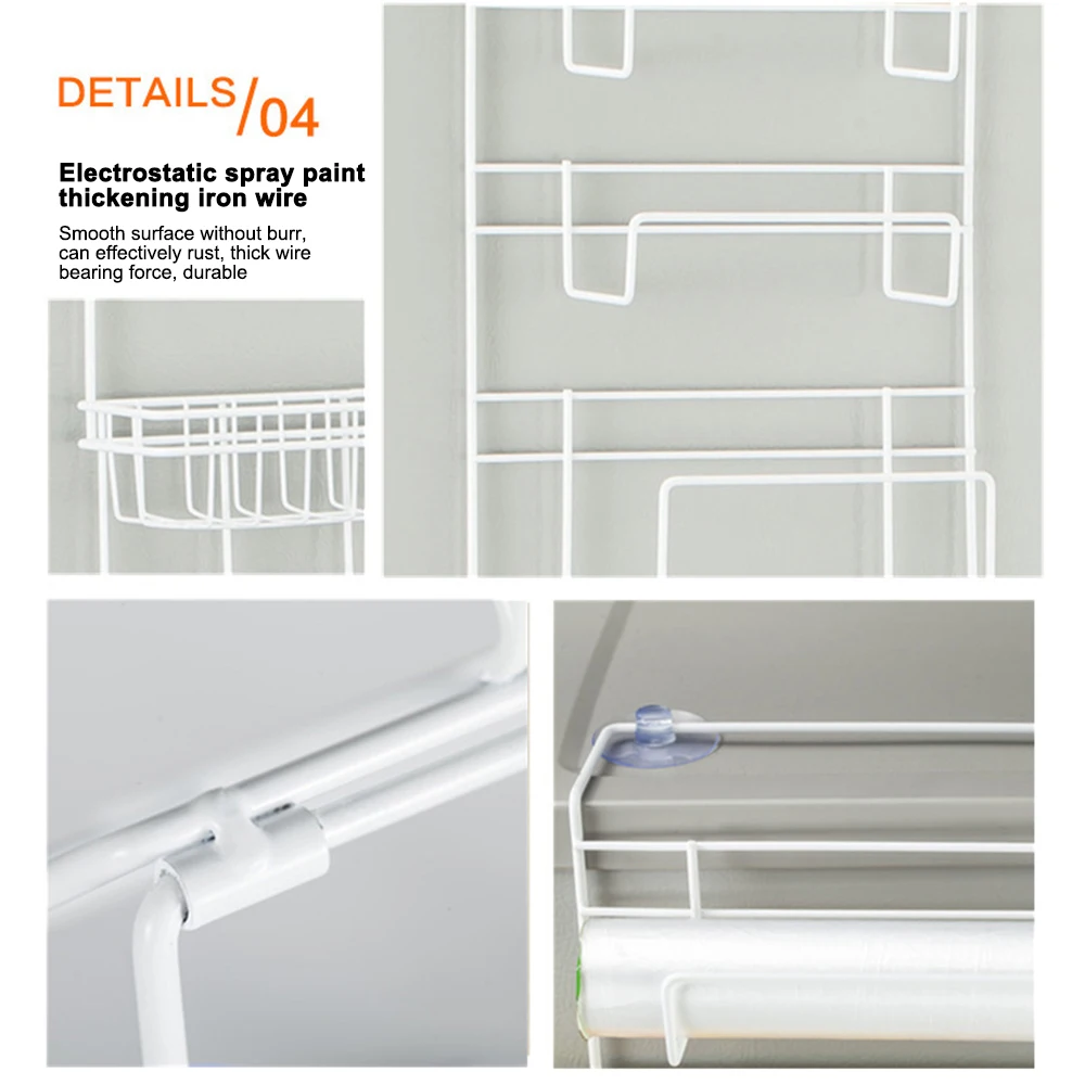 5 Layer Kitchen Side Shelf Rack Sidewall Multipurpose Shelf Crack Storage Rack Multi-Layer Holder Refrigerator Fridge