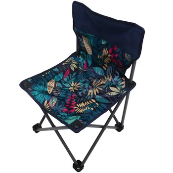 

1Pc Fashion Camouflage Folding Chair Light Portable Casual Fishing Chair Outdoor Camping Beach Chair（Dark Blue）