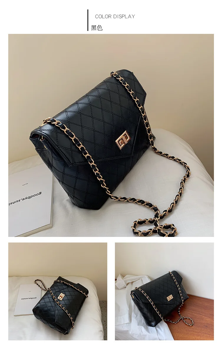 IMIDO 2019 новая корейская мода Бриллиантовая цепь Большая сумка большая емкость простая сумка диагональная упаковка роскошная сумка