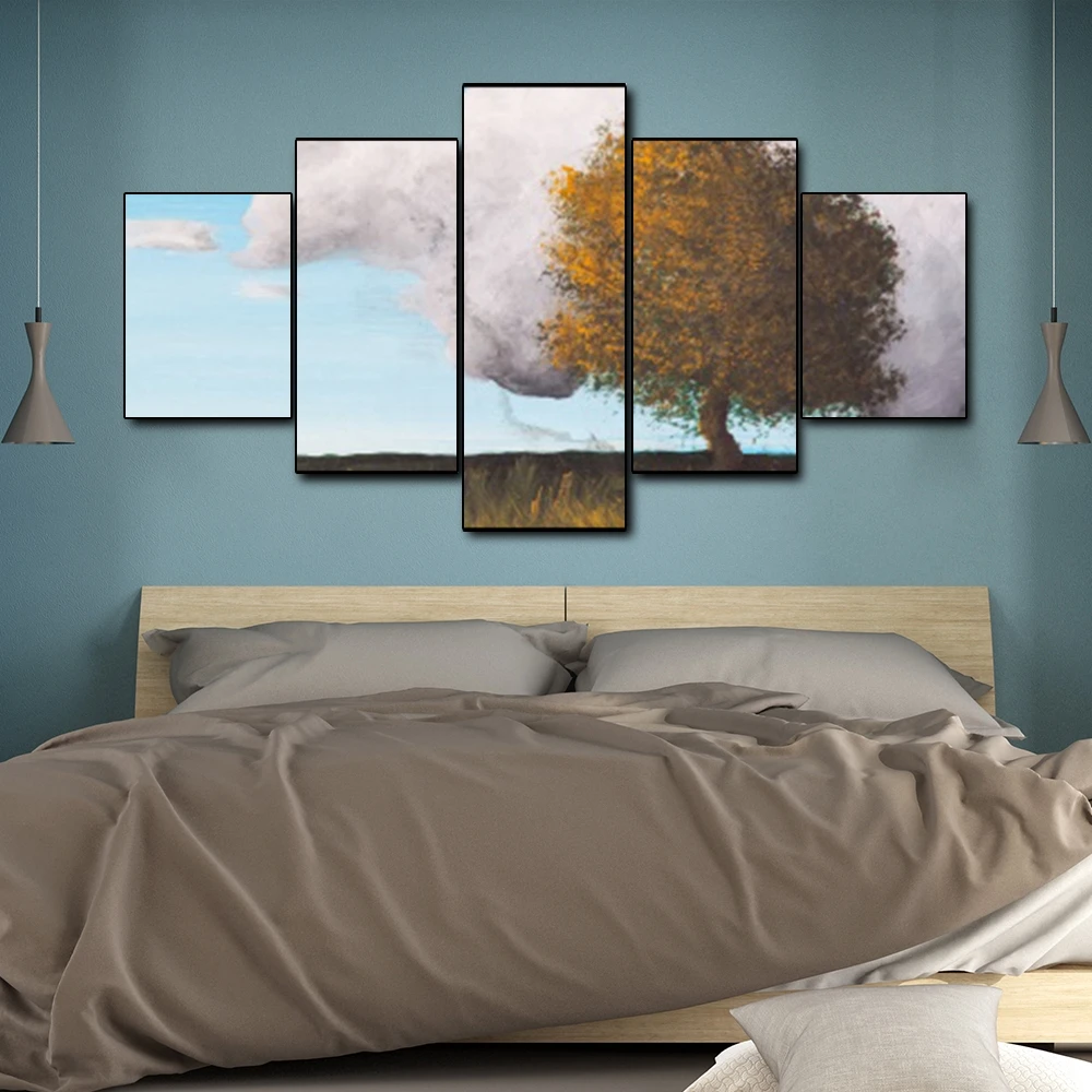 Canvas Art Oil Painting Lonely tree Autumn landscape Art Poster Picture Wall Decor Modern Home Decoration For Living room Canvas Art Oil Painting Lonely tree Autumn landscape Art Poster Picture Wall Decor Modern Home Decoration For Living room