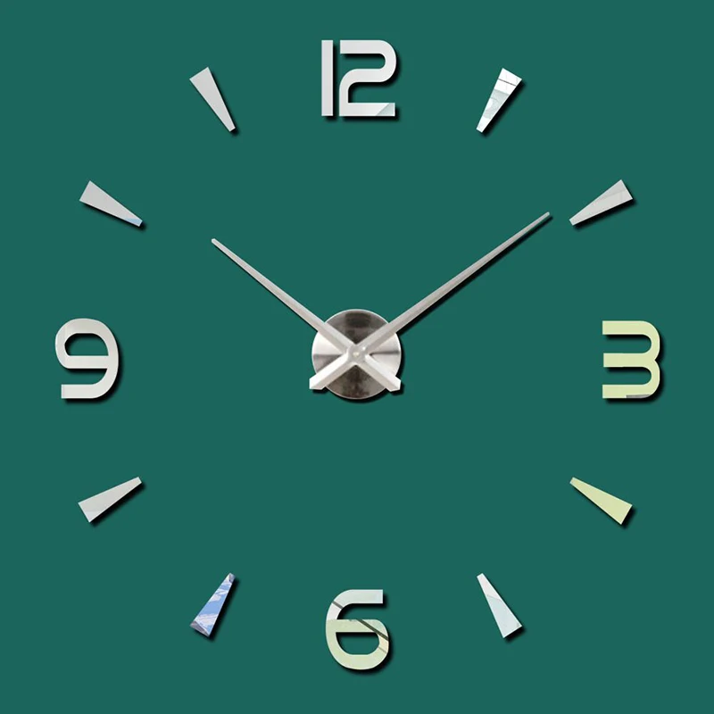 2021 Modern Design Large Wall Clock 3D DIY Quartz Clocks Fashion Watches Acrylic Mirror Stickers Living Room Home Decor Horloge 