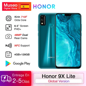 Перейти на Алиэкспресс и купить Новое поступление глобальная версия Honor 9X Lite смартфон 4G 128G 48MP камера Kirin 710 6,5 ''мобильный телефон Android P GPU Turbo 3,0 NFC