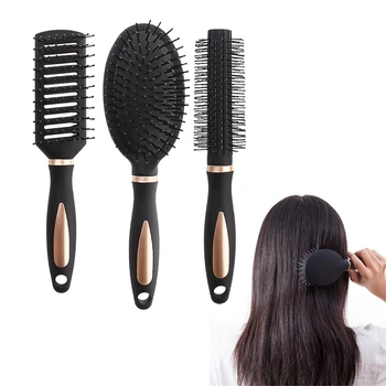 

3pcs/set New Professional Salon Roller Comb air cushion comb inner buckle shape rolling comb rib comb Hair Tools Hair Brush