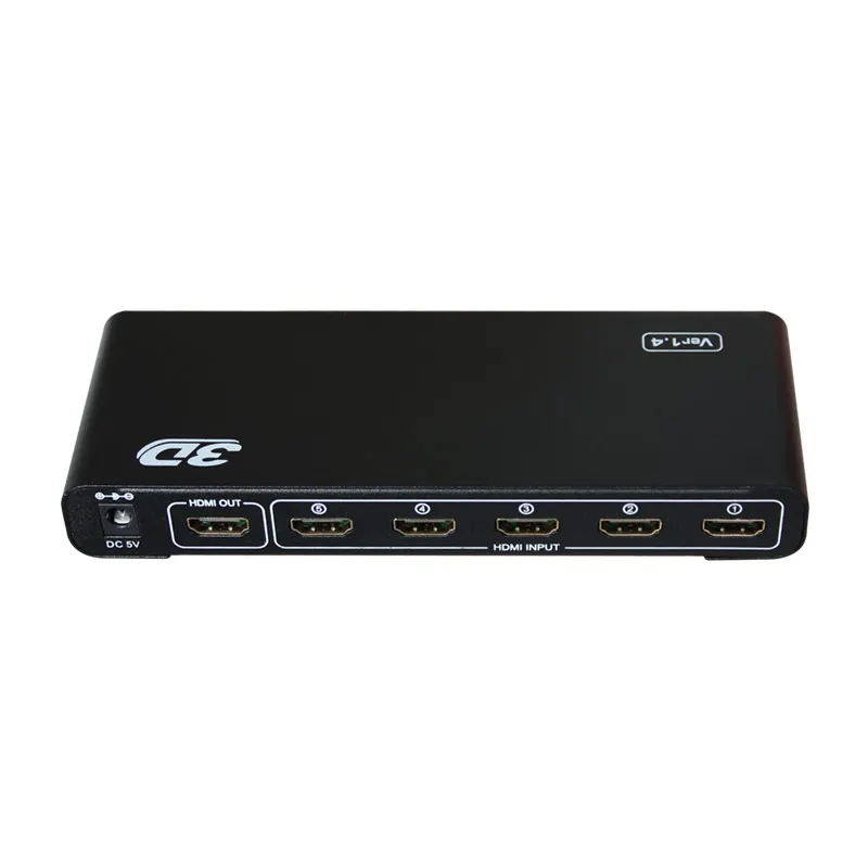 HDMI видео коммутатор 5 в 1 выход адаптер Светодиодный дисплей портов полный HD1080P
