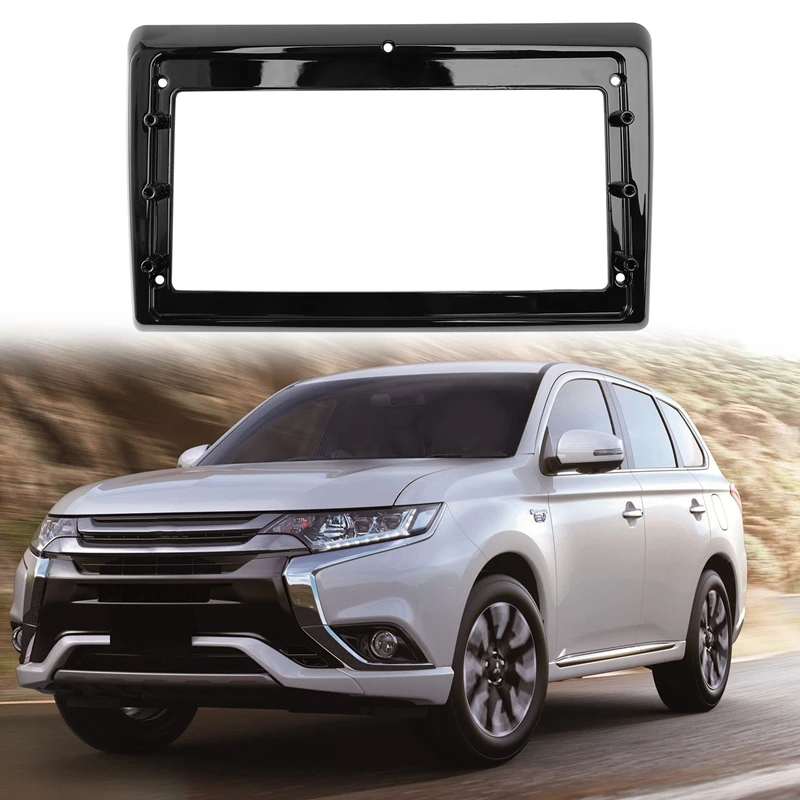 2Din Car DVD Frame Audio Fitting Adaptor Dash Trim Kits Facia Panel 9 Inch for Mitsubishi Outlander 2016+ | Автомобили и