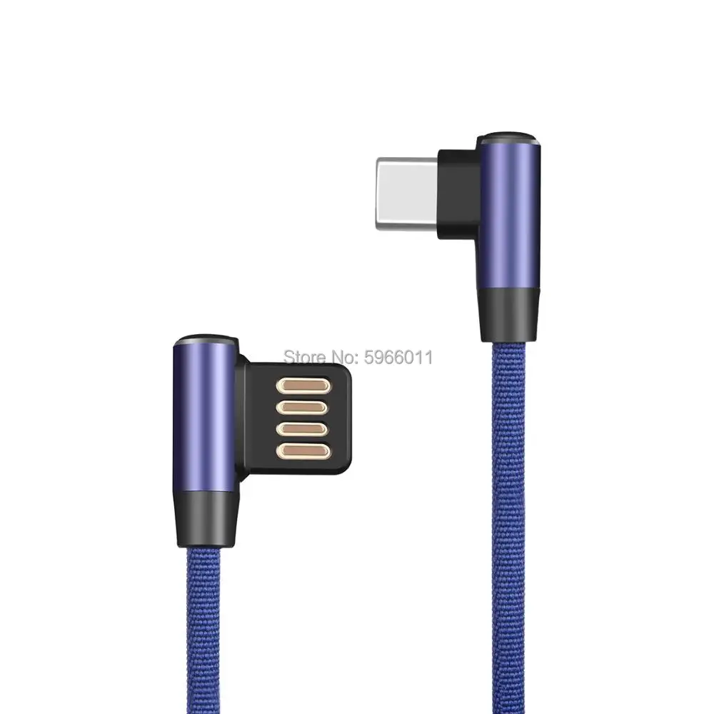 90 градусов локоть Type-C зарядный кабель для Samsung USB Type C LG Huawei Mi Redmi Android быстрой