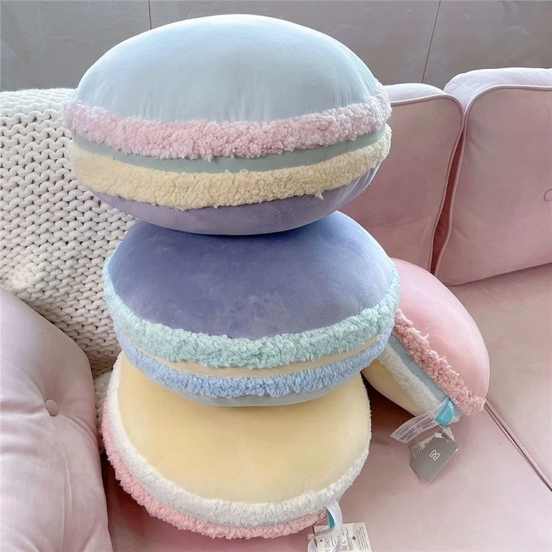 32-40cm Macarone Dessert Cushion Plush Pillow Bedside Sofa Chair Pillow Cushion Car Seat Cushion Christmas Floor Cushion