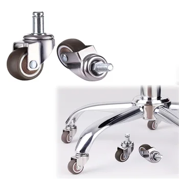 

1PC Office Chair Caster Wheels 1.5/2 Inch Swivel Caster Wheels Soft Rubber TPE Caster Wheels Replacement Furniture Hardware