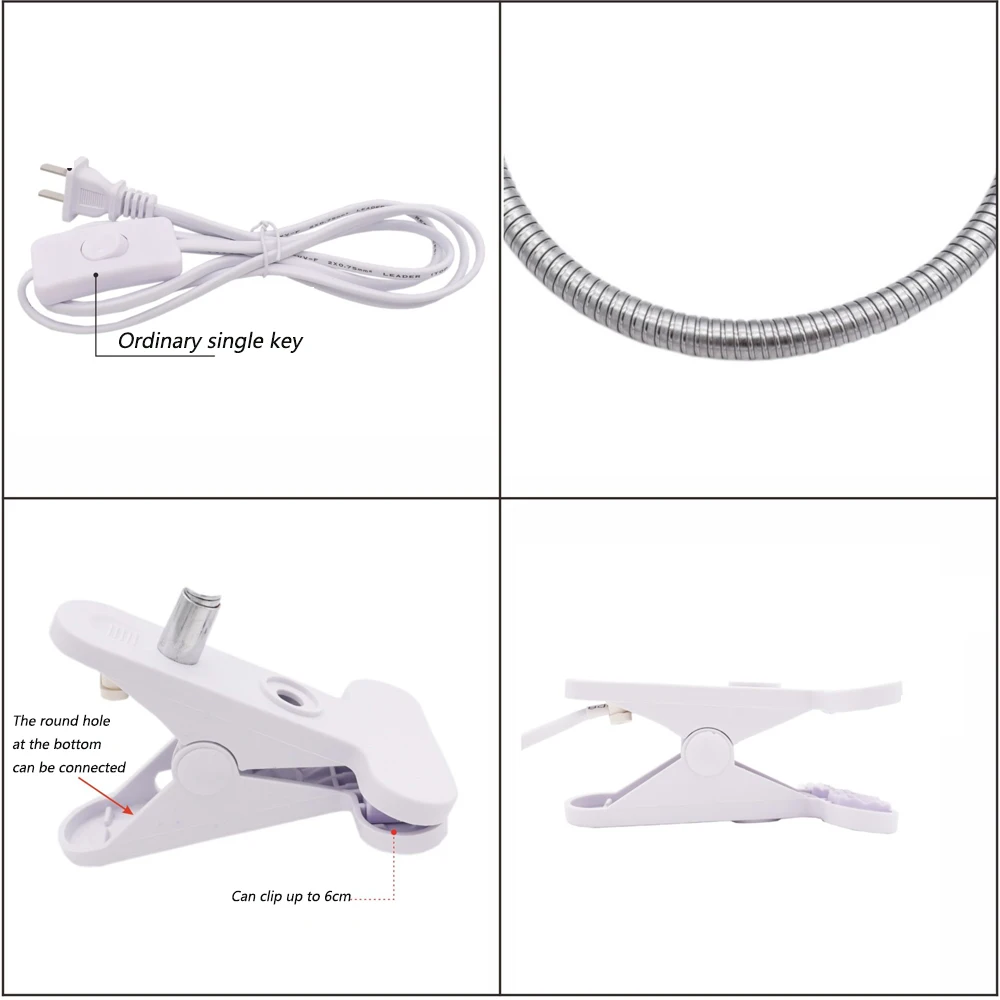 Reptile Heating Lamp Reptile Light Bulb Reptile Lamp Bulb Heating Lamp Bulb UVA/UVB E27 Pet Reptile Aquarium Heat Lamp Clip-on Bulb Adjustab Holder Tortoises Basking UV Heating Lamp Kit for Lizard Turtle