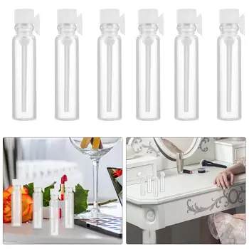 

50pcs Sample Bottles 1ml Glass Test Tube Perfume Container Perfume Refillable Bottle Mini Vial Bottle For Home Travel