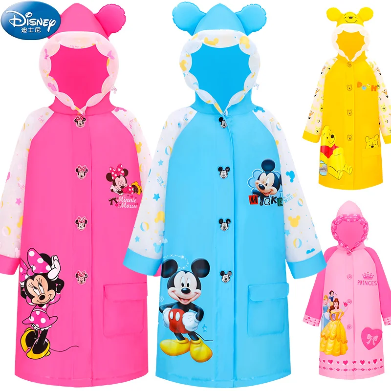 Disney children cartoon poncho raincoat Mickey Minnie Elsa girl student