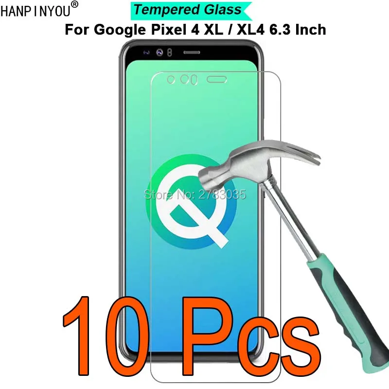 

10 Pcs/Lot For Google Pixel 4 XL / XL4 6.3" 9H Hardness 2.5D Ultra-thin Toughened Tempered Glass Film Screen Protector Guard