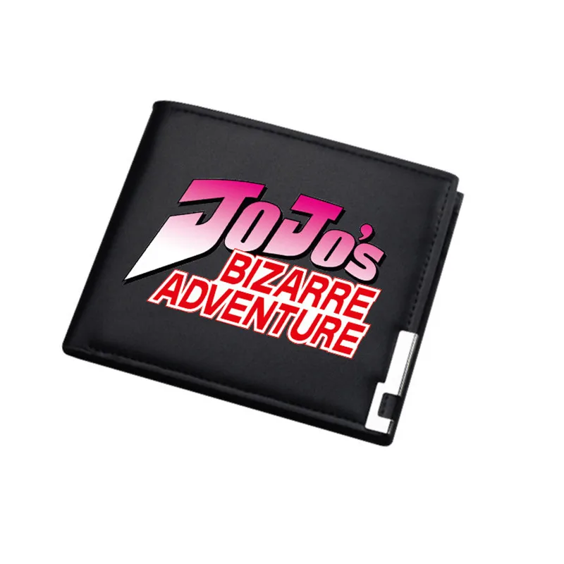 JoJo's Необычные Приключения деньги сумка студентов ID держатель для карт из искусственной кожи короткий кошелек унисекс мультфильм Carteira подарок портмоне - Цвет: 1
