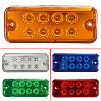 

12V 24V 8 LED Car Truck Side Marker Light Lamp Signal Lamp Indicator Tail Light Truck Trailer Lorry Caravan Bus Waterproof