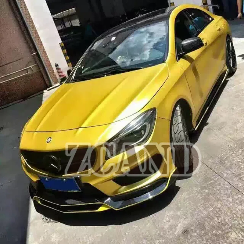 R Стиль Настоящее углеродное волокно передний спойлер для BENZ W117 c117 CLA250 CLA220 AMG SPORT 2014UP