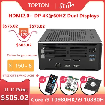Preise Neue 10th Gen Nuc I9 10980HK I9 10880H 8 Core Mini PC 2 Lan Windows 10 2 * DDR4 M.2 NVME AC WiFi Gaming Desktop Computer 4K DP HDMI