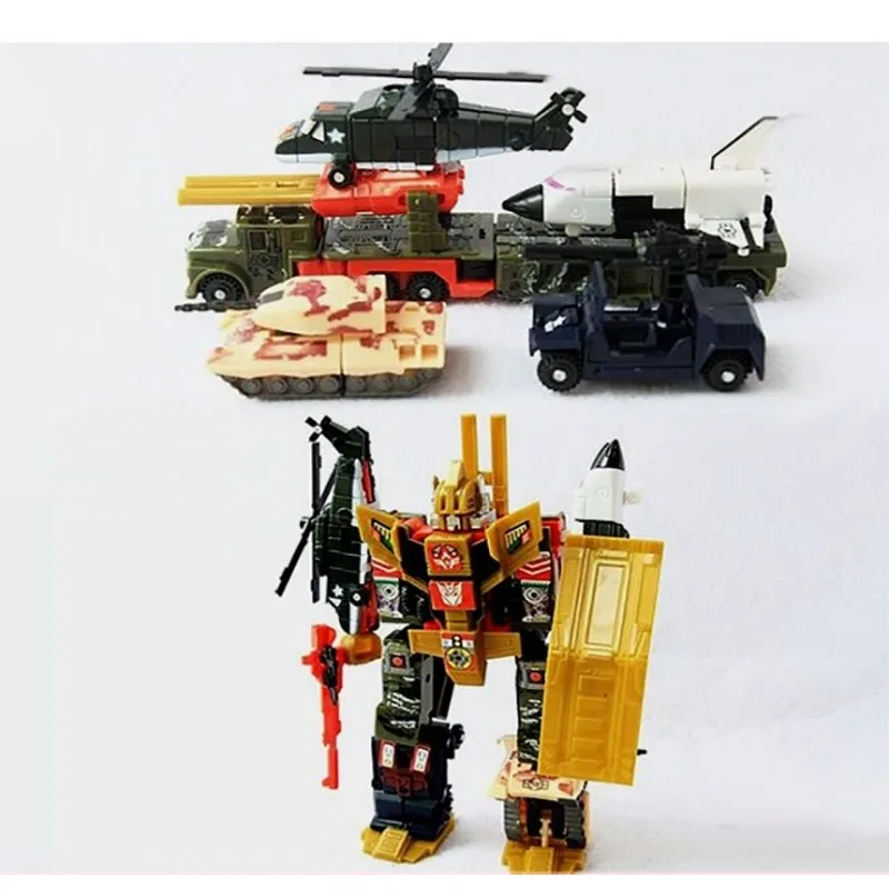 Transformers G1 Bruticus Engineering Corps Soldier Aircraft Military Vehicle Robot Assembly Action Figure Toy Collections