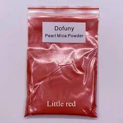 Shimmering Silver Pearlescent Mica Powder for Glitter & Pigment Applications (Little red)