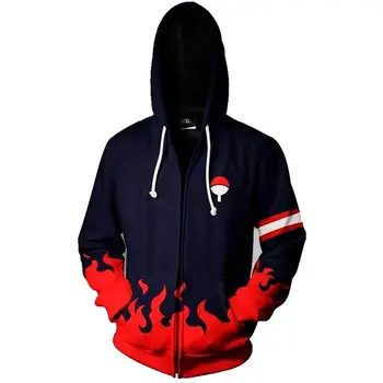 

2019 New Fashion Hoodies Sweatshirt Men Women Printed 3D Harajuku Anime Naruto Hoodie Cosplay Streetwear Tracksuit Zipper Hoody
