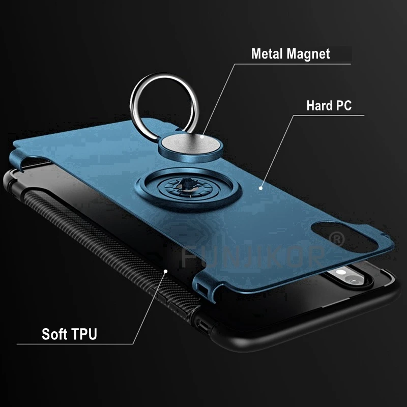 Автомобильный держатель кольцо Гибридный ПК чехол для huawei Nova 3i 3 P30 P20 P10 Pro mate 20 Lite Honor 10 10i 9 8X8 S 7X P Smart Plus крышка