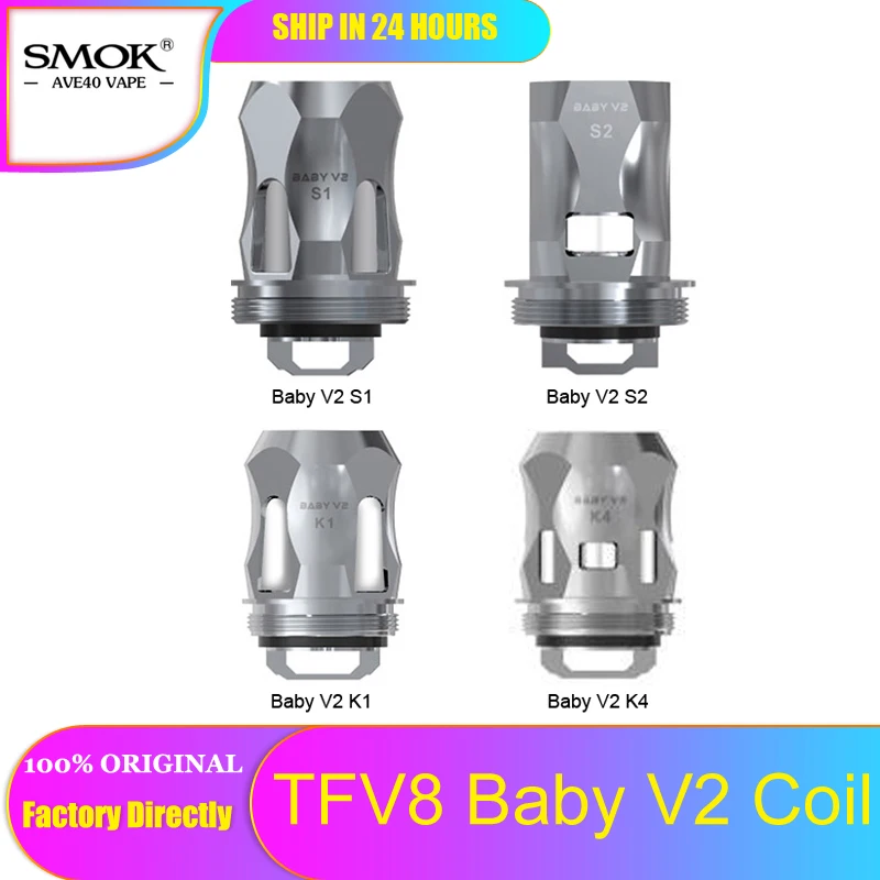 3 шт./лот оригинальный SMOK TFV8 Baby V2 сменная катушка S1/S2/K1/K4 Головка Катушки подходит