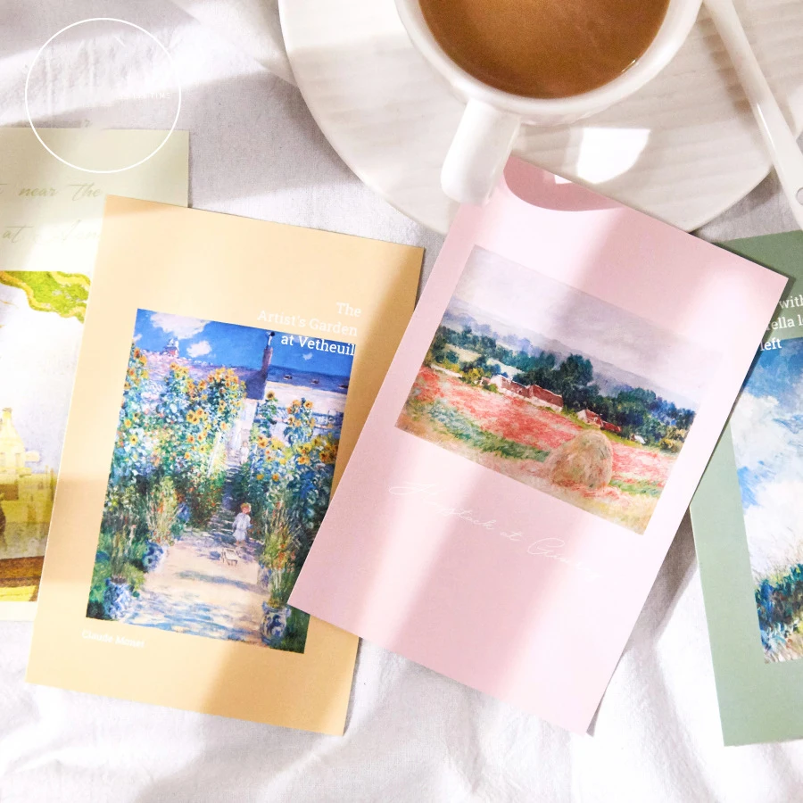 

30pcs Famous Oil Abstract Painting Style Card As Party Invitation DIY Decoration Gift Card Message Card Postcard