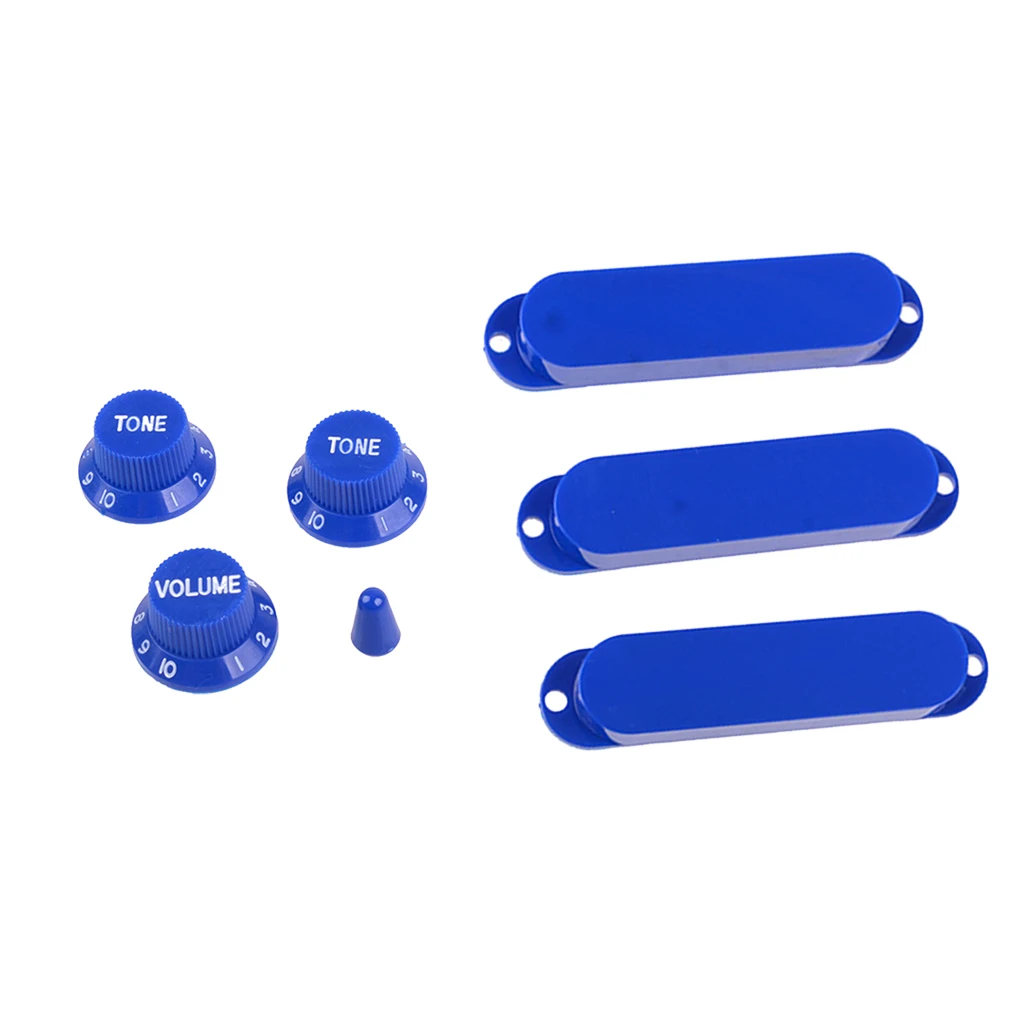 Plastic Closed Electric Guitar Single Coil Pickup Cover Crontrol Knobs Set Musical Instrument Accessory