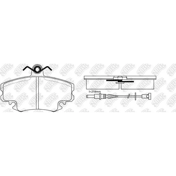 Колодки дисковые п.\ Renault Thalia 00, Dacia Logan 1.4/1.6i/1.5D 04 с датч. износа NIBK PN0284W