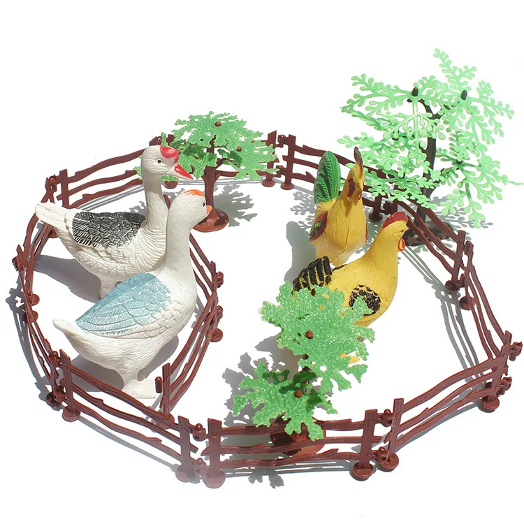 Модель Fowl набор курица утка гусь животное 3D модель детская развивающая игрушка Подарочная партия
