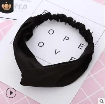 120 шт/Партия DIY мульти простые ткани ручная работа крест оголовье чистый Колор эластичные инструменты для укладки волос аксессуары для волос HA743