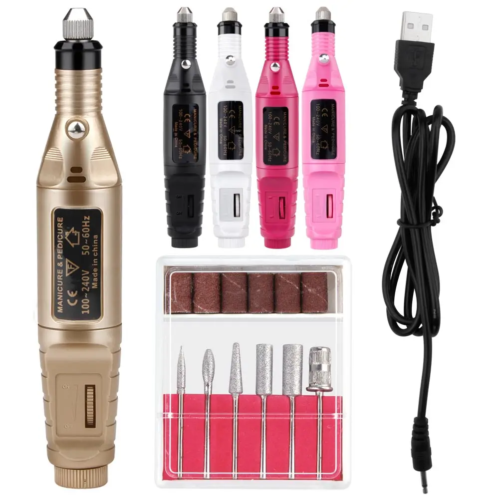 Маникюрный станок, электрические сверла для ногтей, набор, фреза для дизайна ногтей, Шлифовальная Пилка Для гель-лака, керамический маникюрный резак