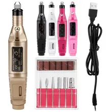 Маникюрный станок, электрические сверла для ногтей, набор, фреза для дизайна ногтей, Шлифовальная Пилка Для гель-лака, керамический маникюрный резак