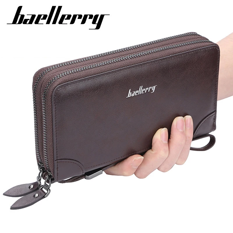 Baellerry брендовый повседневный деловой мужской длинный кошелек с двойной молнией и