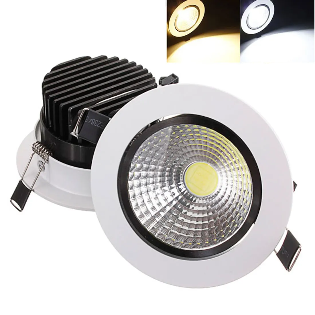 15W COB LED Non dimmable Recessed Ceiling Light Fixture Down Light Kit