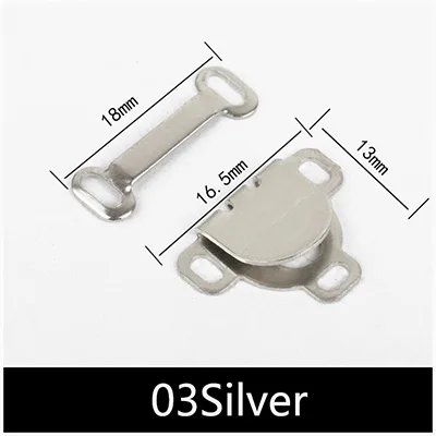 03Silver Meetee 30/50 комплектов Медь металлический крючок для брюк шуба невидимая кнопка крючок для юбки на брюки Регулируемая застежка аксессуары для шитья CN047 - Цвет: 03Silver