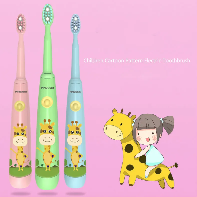 

Replaceable Electric Automatic Toothbrush for Children Cartoon Tooth Brush Baby Kid Dental Care Massage Whitening