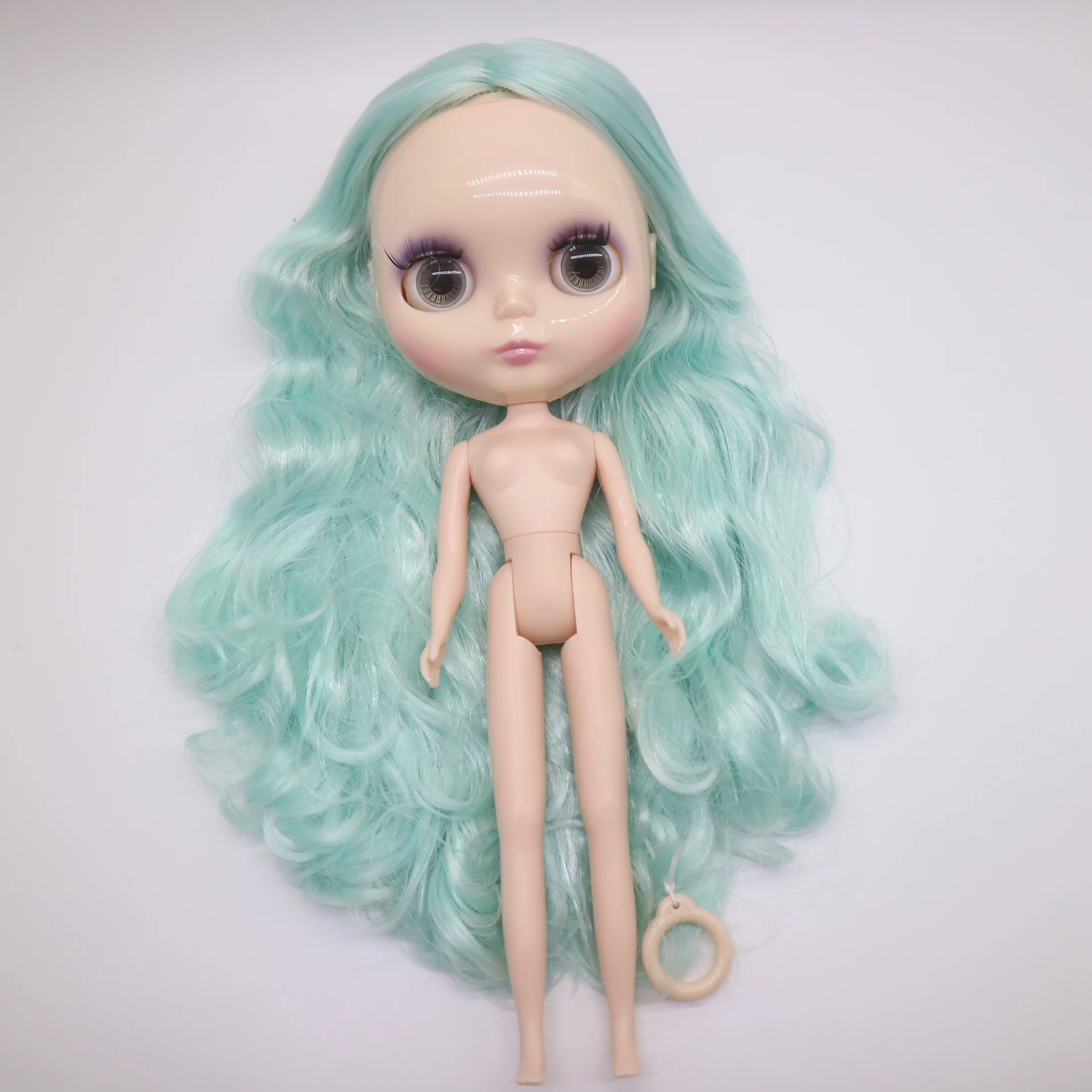 Blyth Обнаженная кукла с зелеными волосами большие глаза|blythe nude doll|nude dollblythe |