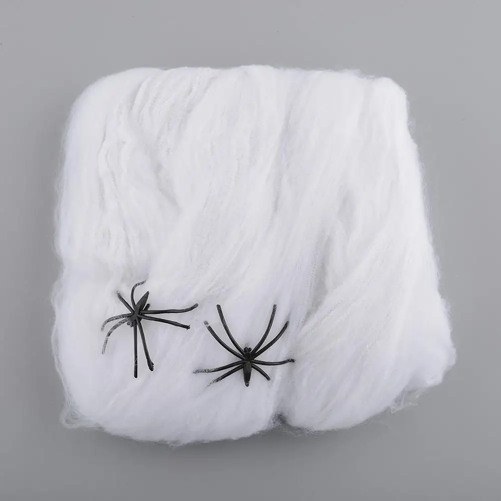 

Funny Stretchable Plastic SPIDER WEB Trick Party Decoration House Scene Props