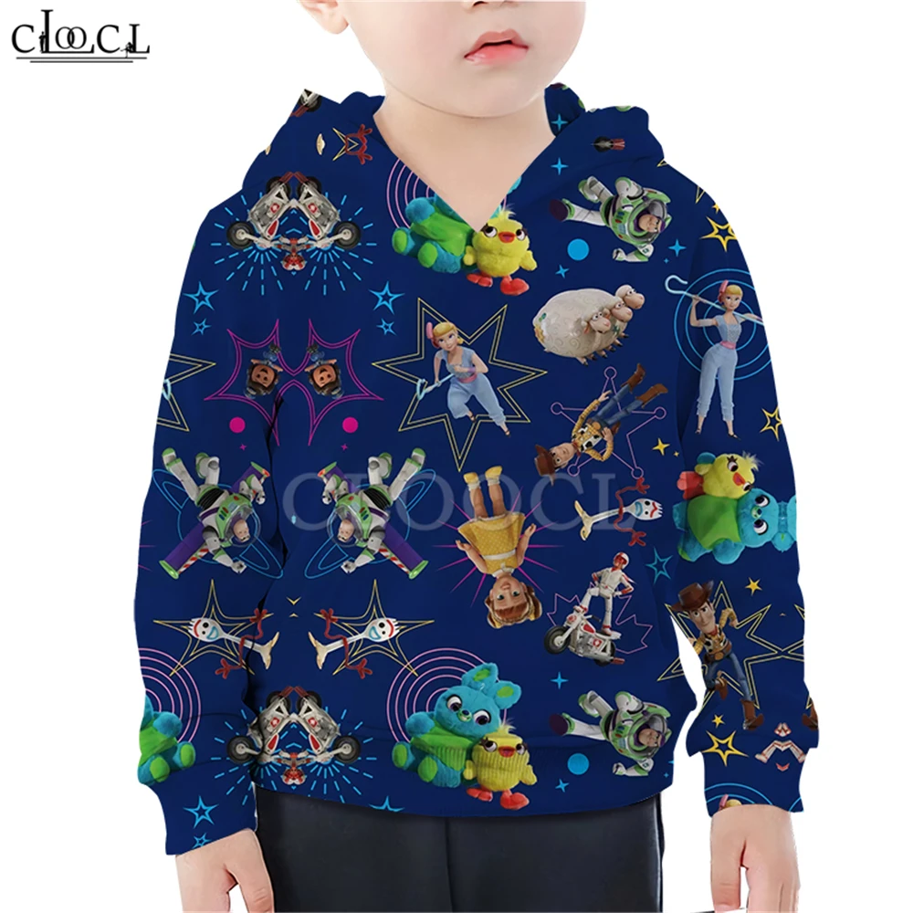 Hoodies 7 Детские толстовки с капюшоном в стиле аниме «История игрушек 4 ходячих игрушек» для мальчиков и девочек с 3D-принтом «Шериф Вуди форки»; повседневная детская толстовка; топы - Цвет: Hoodies 7