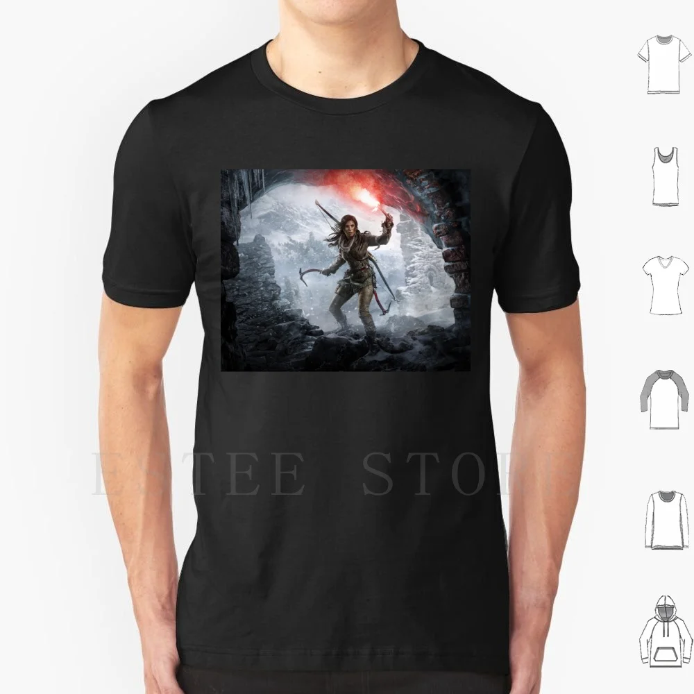 Rise Of The Tomb Raider T Shirt Print Cotton Gamer Girls Videogioco Fanatici Tomb Raider Edizione Definitiva Ladies Gamer