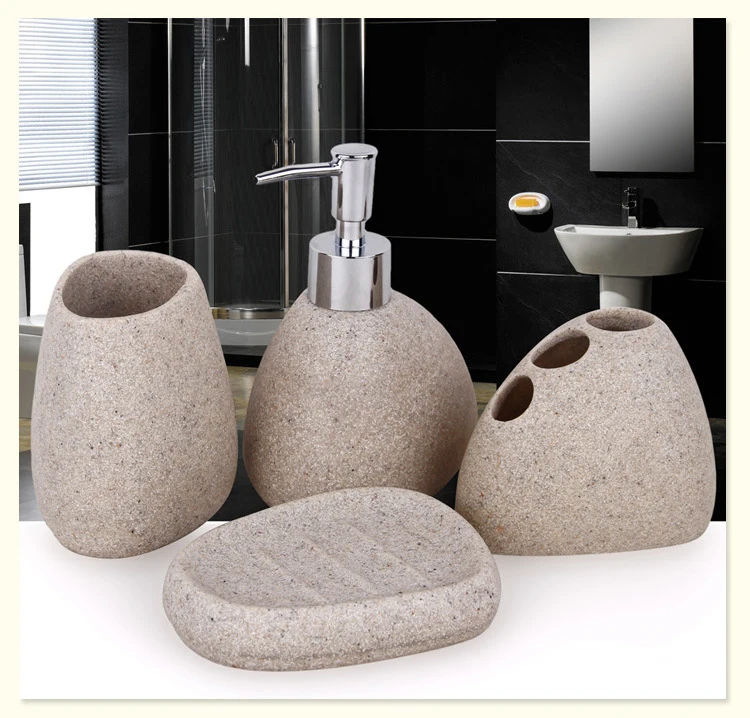 Полимерные аксессуары для ванной комнаты 4 шт. в 1 наборе европейские римские