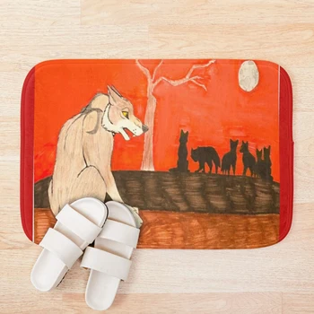 

Coyote Bath Mat Foot Pad Set Bath Carpet Mats Kits Absorbent Nonslip Bathroom Kitchen Decor Toilet Car Floor Pad Rug